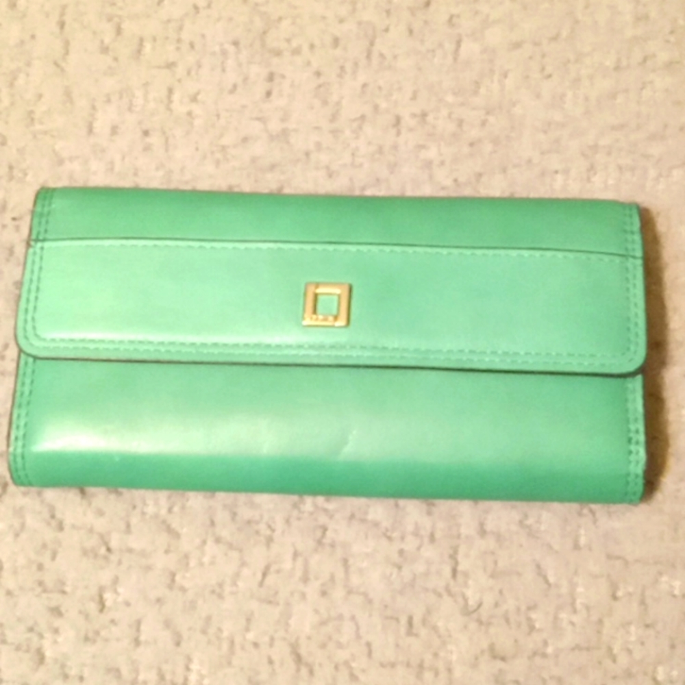 Lodis Artemis RFID Clutch wallet teal leather